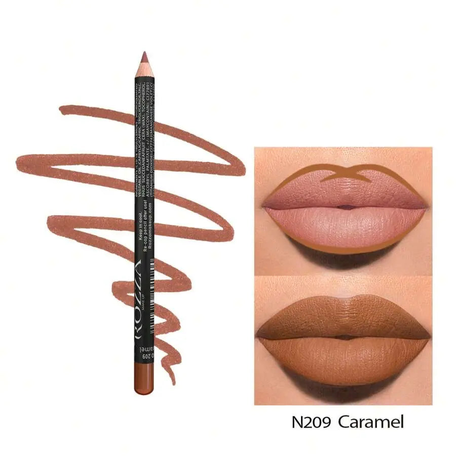 Beauty Glazed 2-Pack Cosmetic Makeup Products Set (B209#101) - Lip Combo with Nourishing Gloss, Skin-Friendly Brown Lip Liner, 3D Precise Outline, Long-Lasting Matte Finish, Adult Daily Wear Essential