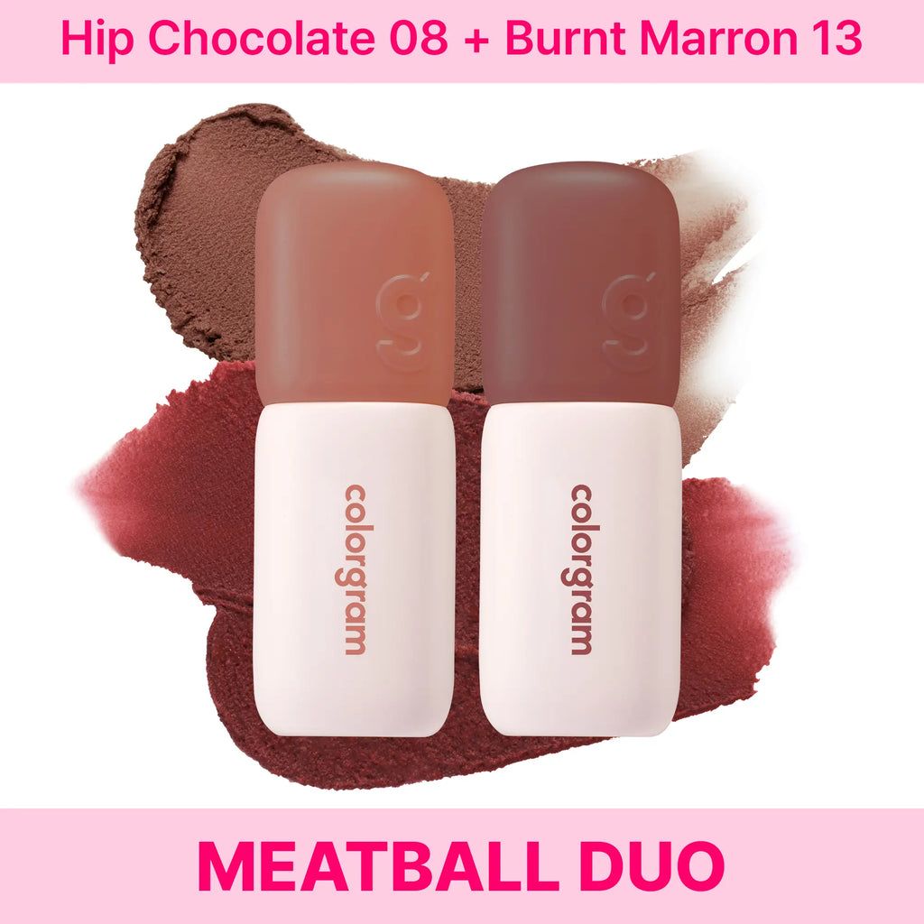 Colorgram Blurry Lip Duo - Nude Blur Tint | K-Beauty Makeup | Soft Matte Lip Stain | Powdery Finish | 2-In-1 Lip & Cheek | Lightweight & Buildable I Summervibes