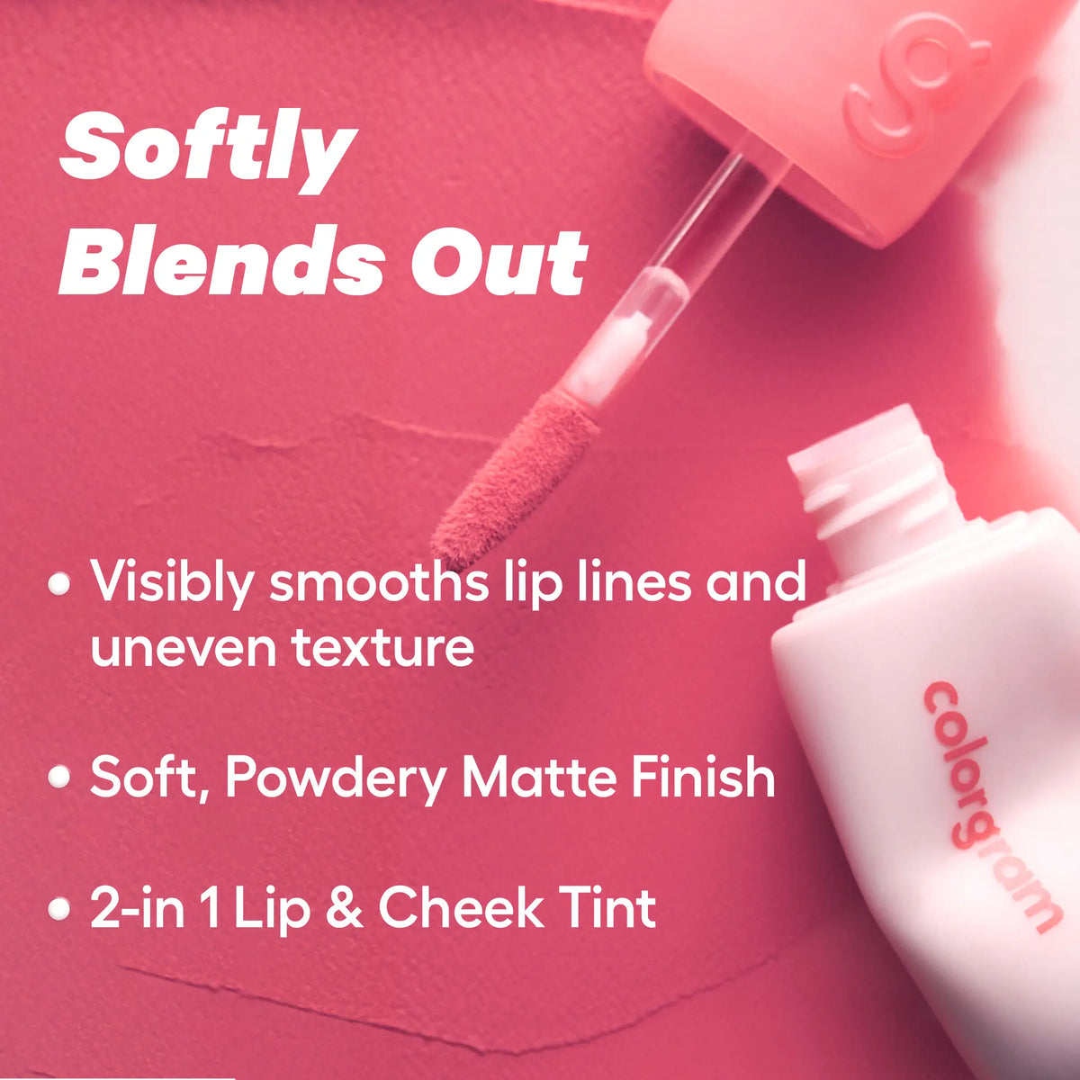 Colorgram Blurry Lip Duo - Nude Blur Tint | K-Beauty Makeup | Soft Matte Lip Stain | Powdery Finish | 2-In-1 Lip & Cheek | Lightweight & Buildable I Summervibes