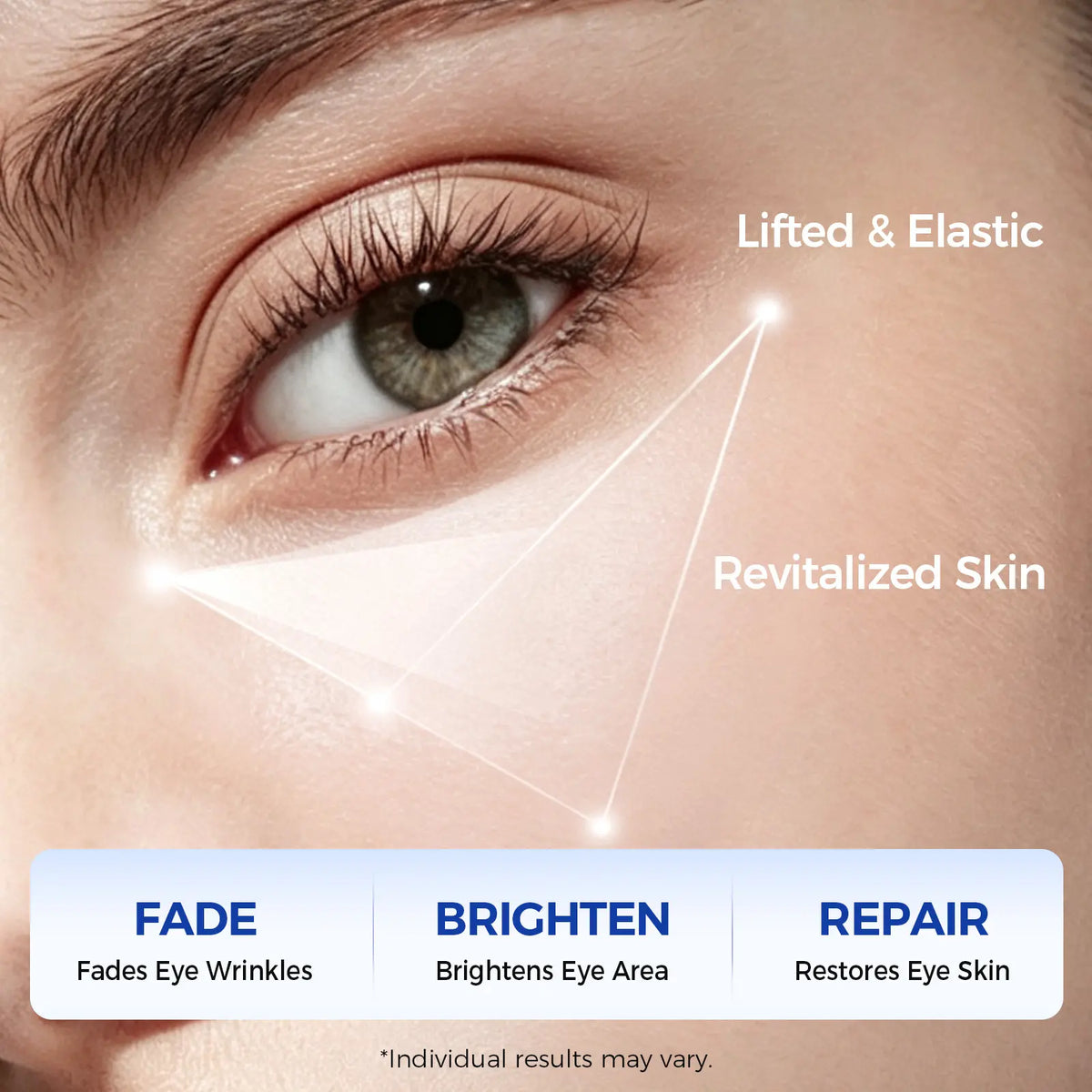 CKA Unscented Freeze-Dried Collagen Under-Eye Patches - Anti-Aging Mask with Lyophilized Peptides, Hyaluronic Acid, Multi Botanical Extracts for All Skin: Hydrates, Soothes, Smooths Fine Lines