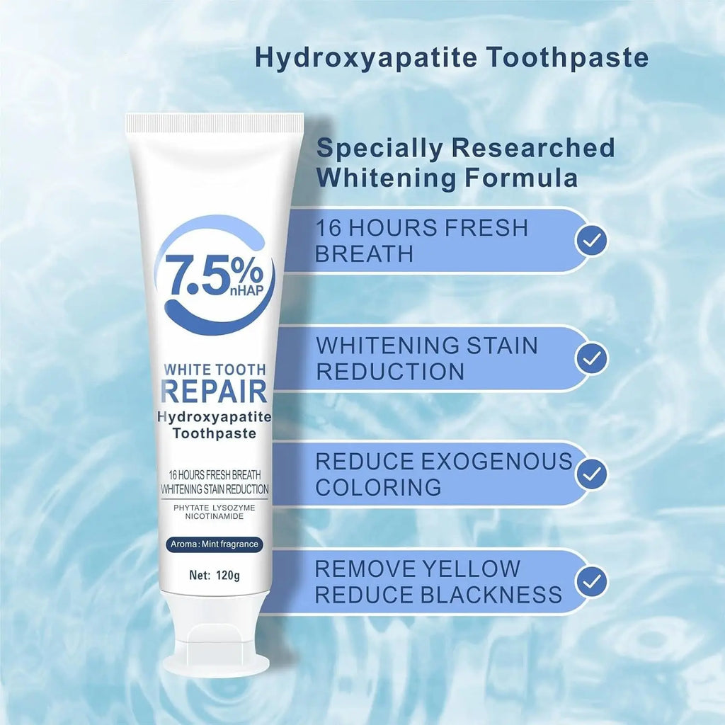 7.5% Nanoscale Hydroxyapatite Mouthwash, Specially Formulated Tooth Remineralization Solution for Enamel Protection, Mild Mint Teeth Sensitivity Solution for Daily Oral Care & Fresh Breath