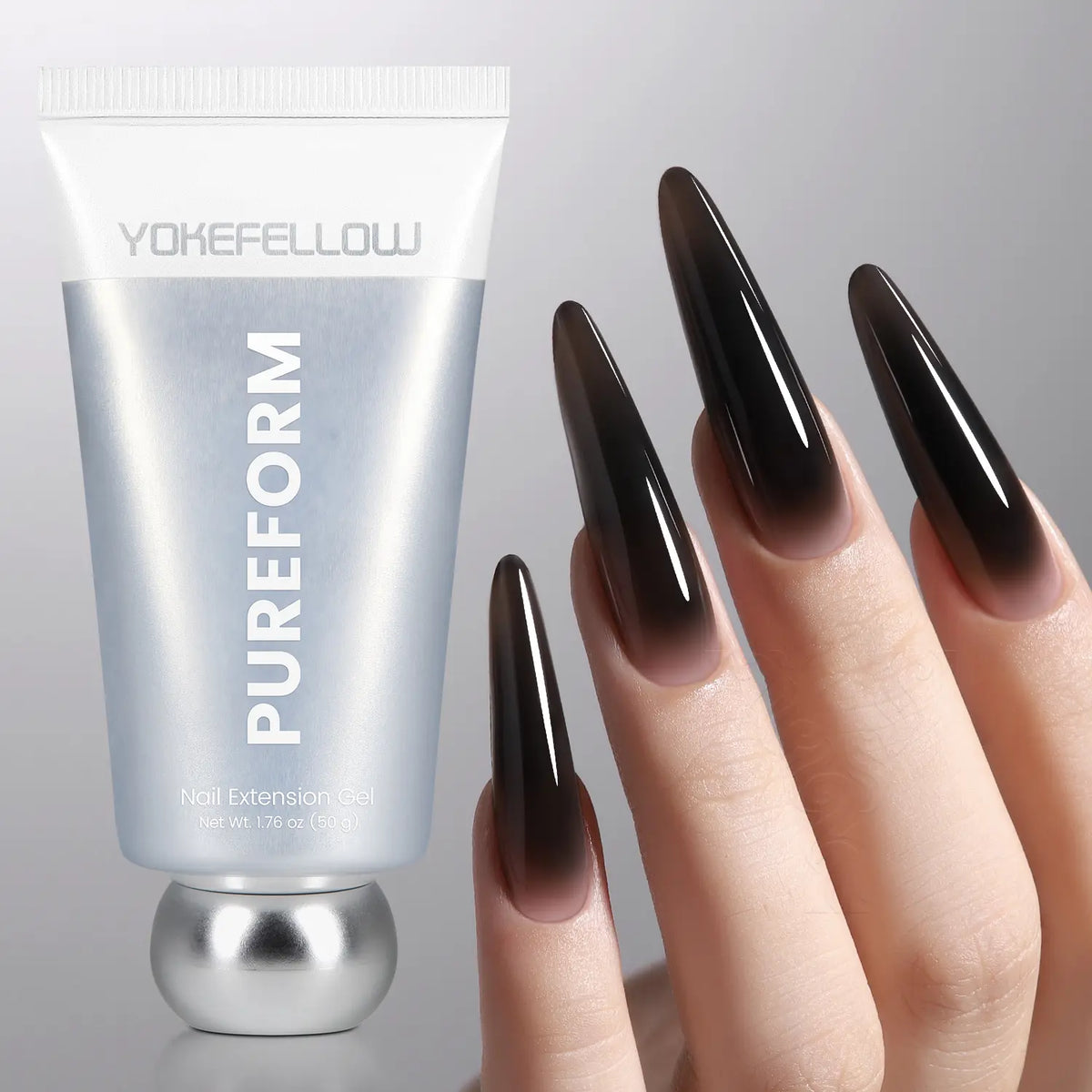 YOKEFELLOW PUREFORM Nail Extension Gel PF11 Peach Blush Nude Pink Color Hema-Free Tpo-Free Tmpta-Free 100% Pure Gel Poly Nail Gel for Professional Salon Use 50G/1.76 Oz