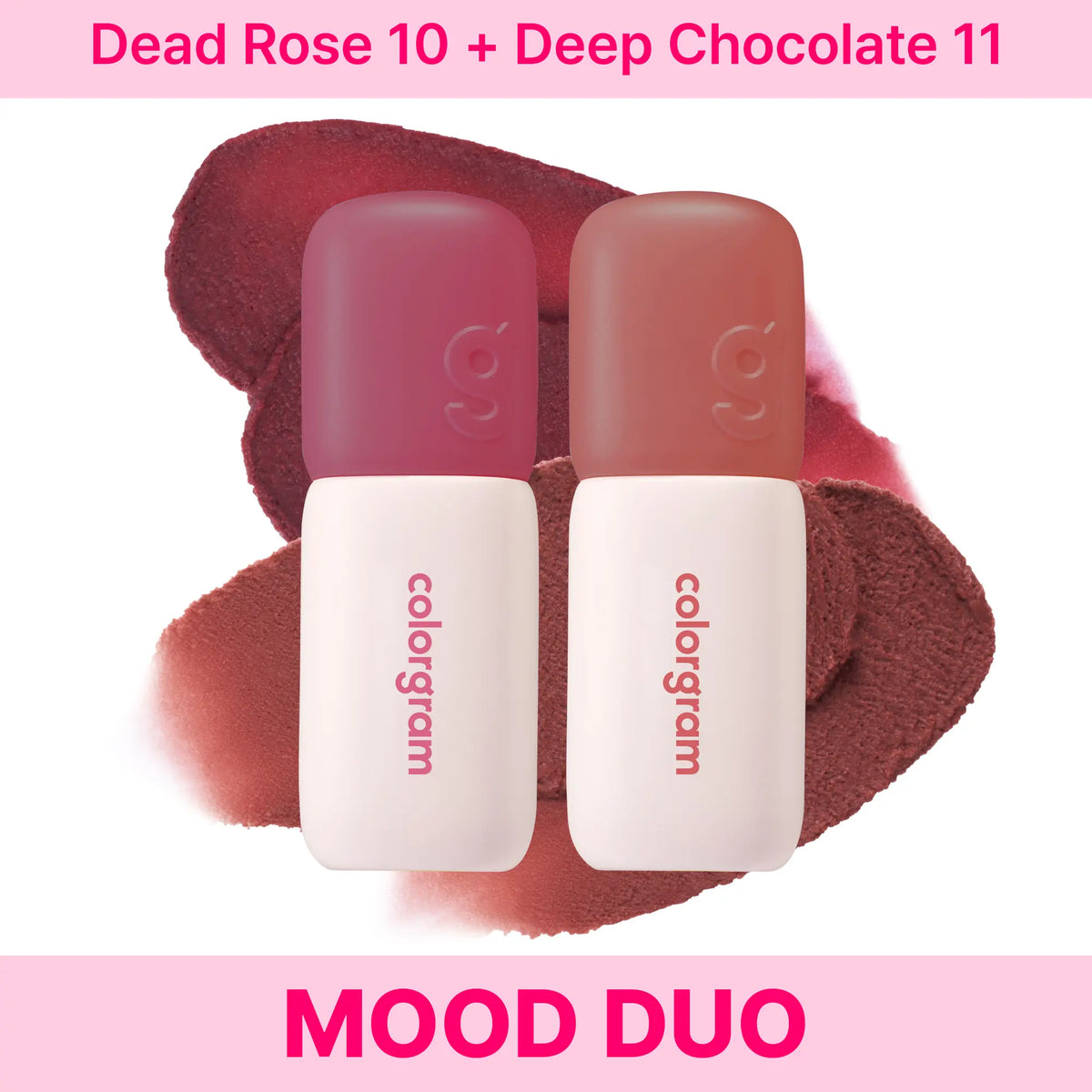 Colorgram Blurry Lip Duo - Nude Blur Tint | K-Beauty Makeup | Soft Matte Lip Stain | Powdery Finish | 2-In-1 Lip & Cheek | Lightweight & Buildable I Summervibes