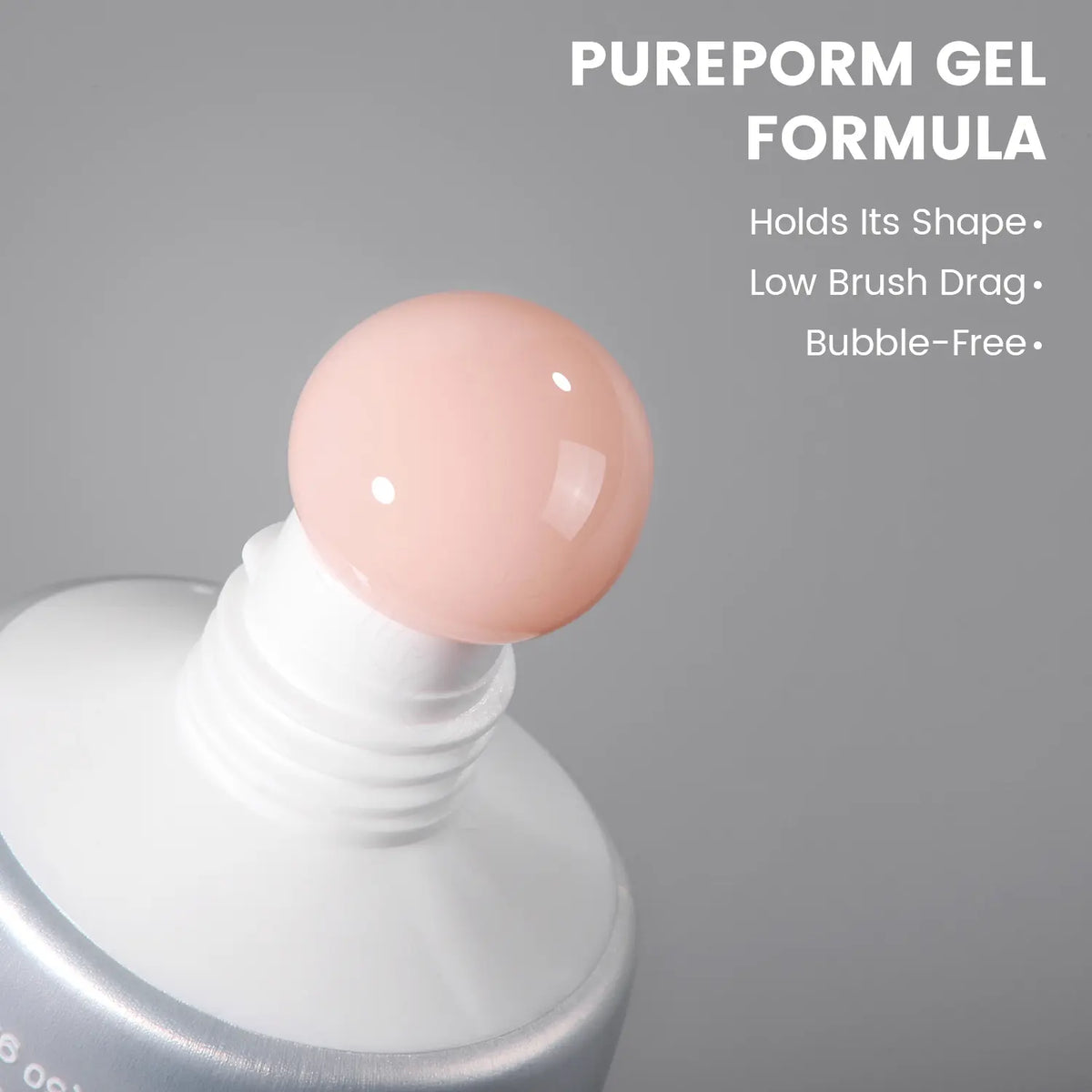 YOKEFELLOW PUREFORM Nail Extension Gel PF11 Peach Blush Nude Pink Color Hema-Free Tpo-Free Tmpta-Free 100% Pure Gel Poly Nail Gel for Professional Salon Use 50G/1.76 Oz