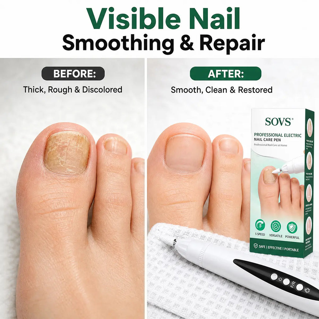 SOVS Electric Nail Drill Machine - Your Ultimate At-Home Salon Tool for Perfect Manicures and Pedicures, Lightweight and Portable for Effortless Grooming