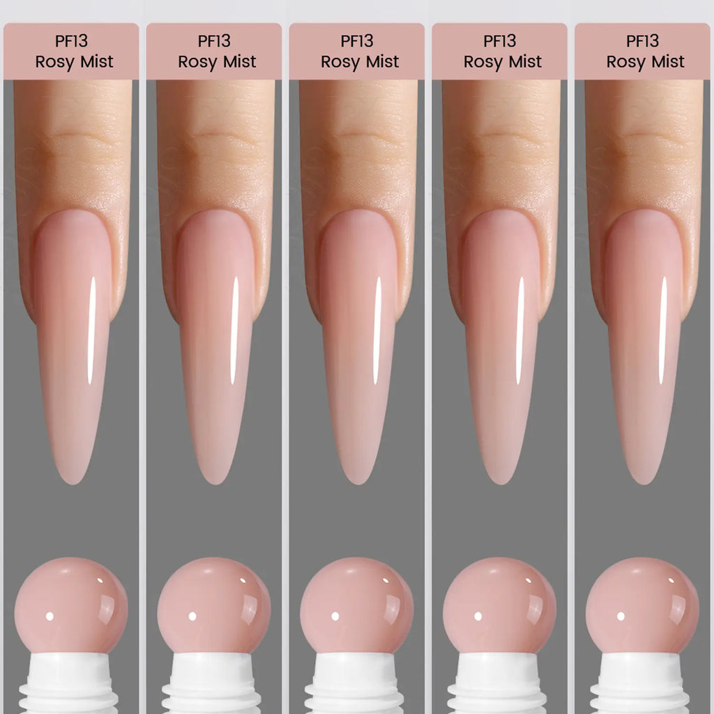 YOKEFELLOW PUREFORM Nail Extension Gel PF11 Peach Blush Nude Pink Color Hema-Free Tpo-Free Tmpta-Free 100% Pure Gel Poly Nail Gel for Professional Salon Use 50G/1.76 Oz