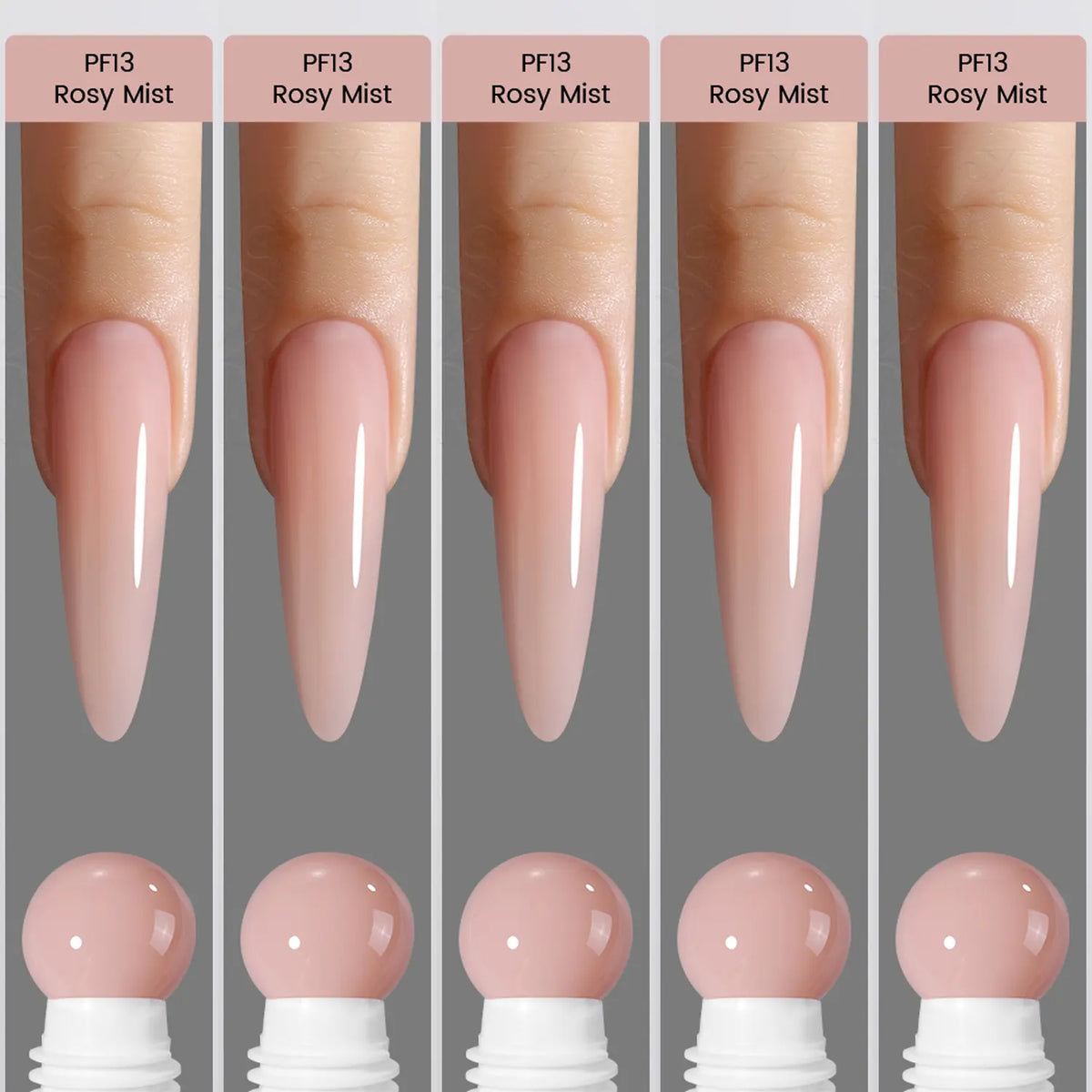 YOKEFELLOW PUREFORM Nail Extension Gel PF11 Peach Blush Nude Pink Color Hema-Free Tpo-Free Tmpta-Free 100% Pure Gel Poly Nail Gel for Professional Salon Use 50G/1.76 Oz