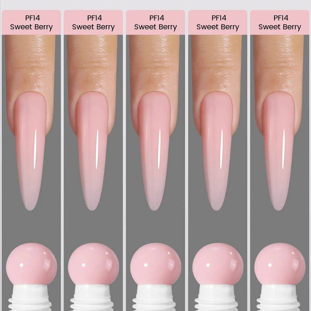 YOKEFELLOW PUREFORM Nail Extension Gel PF11 Peach Blush Nude Pink Color Hema-Free Tpo-Free Tmpta-Free 100% Pure Gel Poly Nail Gel for Professional Salon Use 50G/1.76 Oz