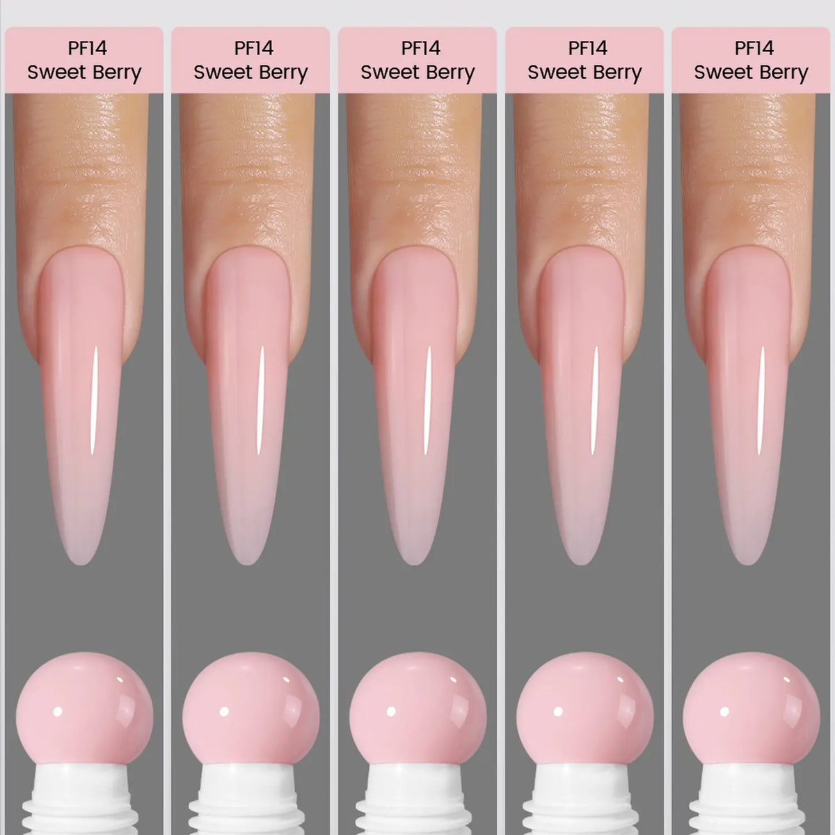 YOKEFELLOW PUREFORM Nail Extension Gel PF11 Peach Blush Nude Pink Color Hema-Free Tpo-Free Tmpta-Free 100% Pure Gel Poly Nail Gel for Professional Salon Use 50G/1.76 Oz