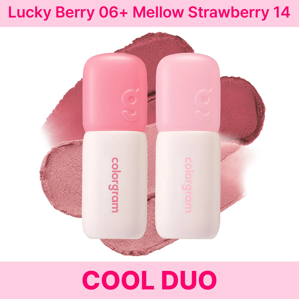 Colorgram Blurry Lip Duo - Nude Blur Tint | K-Beauty Makeup | Soft Matte Lip Stain | Powdery Finish | 2-In-1 Lip & Cheek | Lightweight & Buildable I Summervibes