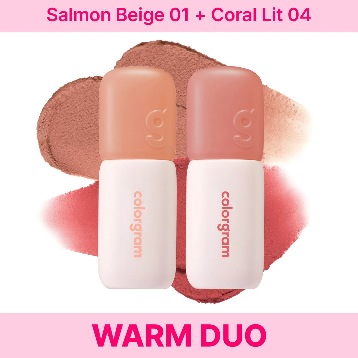 Colorgram Blurry Lip Duo - Nude Blur Tint | K-Beauty Makeup | Soft Matte Lip Stain | Powdery Finish | 2-In-1 Lip & Cheek | Lightweight & Buildable I Summervibes